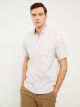 Regular Fit Men's Short Sleeve Dobby Shirt