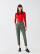 Women's High-Waisted Carrot Cut Plain Pants