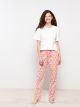 Elastic Waist Patterned Women's Pajama Bottoms