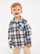 Long Sleeve Plaid Patterned Baby Boy Shirt