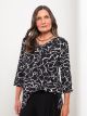 V Neck Patterned Women's Tunic