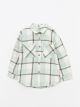 Plaid Long Sleeve Gabardine Girl Shirt