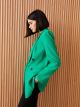 Women's Straight Long Sleeve Gabardine Blazer Jacket