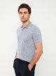 Polo Neck Short Sleeve Patterned Pike Men's T-shirt