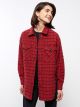 Buttoned Plaid Long Sleeve Women's Shirt