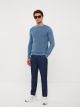 Crew Neck Long Sleeve Men's Tricot Sweater