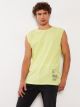 Crew Neck Printed Men's Sleeveless T-Shirt