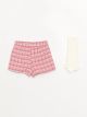 Elastic Waist Plaid Patterned Baby Girl Shorts and Pantyhose 2-Pack Set