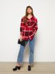 Buttoned Plaid Long Sleeve Gabardine Women's Shirt Jacket