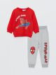 Crew Neck Long Sleeve Spiderman Printed Baby Boy Sweatshirt and Sweatpants 2-Pack Set