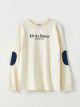 Crew Neck Printed Long Sleeve Boy T-shirt