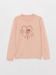 Crew Neck Embroidered Long Sleeve Girl Tricot Sweater