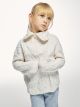 Polo Neck Patterned Long Sleeve Girls' Knitwear Sweater