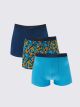 Standard Fit Elastic Fabric Men's Boxer 3-Pack