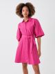 Plain Balloon Sleeve Women Shirt Dress