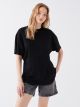 Crew Neck Straight Short Sleeve Oversize Women's T-Shirt