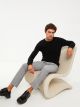 Crew Neck Long Sleeve Men's Tricot Sweater