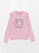 Crew Neck Printed Long Sleeve Girl Tricot Sweater