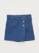 Elastic Waist Girl Jean Short Skirt