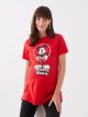 Crew Neck Mickey Mouse Printed Short Sleeve Maternity T-shirt