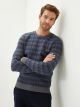 Crew Neck Long Sleeve Men's Tricot Sweater