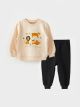 Crew Neck Long Sleeve Printed Baby Boy Sweatshirt and Sweatpants 2-Pack Set