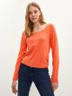 Boat Neck Regular Long Sleeve Women's Tricot Sweater