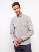 Slim Fit Long Sleeve Gabardine Men's Shirt