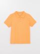 Polo Neck Self Patterned Short Sleeve Boy T-Shirt