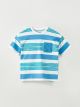 Crew Neck Short Sleeve Striped Cotton Baby Boy T-shirt