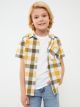 Plaid Short Sleeve Boy Shirt