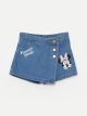 Minnie Mouse Printed Baby Girl Jean Shorts Skirt