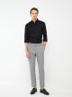 Slim Fit Plaid Men's Trousers