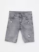 Ripped Cotton Boy Jean Shorts