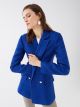 Women's Front Button Closure Plain Blazer Jacket