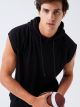 Hooded Combed Cotton Men's Sleeveless T-Shirt