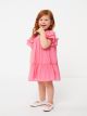 Crew Neck Self-Patterned Baby Girl Dress