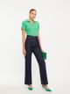 High Waisted Straight Women's Denim Trousers