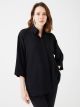 Women's Hidden Button Closure Plain Shirt