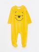 Crew Neck Long Sleeve Winnie the Pooh Embroidered Baby Boy Rompers