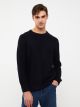 Crew Neck Long Sleeve Men's Tricot Sweater