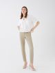 Women's High-Waisted Carrot Cut Plain Pants