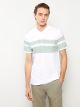 Polo Neck Short Sleeve Striped Piqué Men's T-Shirt