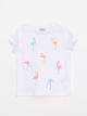 Crew Neck Printed Short Sleeve Cotton Girl T-shirt