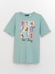 Crew Neck Tom&Jerry Printed Short Sleeve Maternity T-Shirt