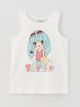 Crew Neck Printed Girl's Undershirt