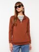 Turtle Neck Regular Long Sleeve Women's Sweatshirt