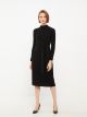 Half Turtleneck Regular Long Sleeve Women's Tricot Dress