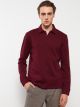 Polo Neck Long Sleeve Men's Sweatshirt