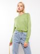 Crew Neck Regular Long Sleeve Women's Tricot Sweater